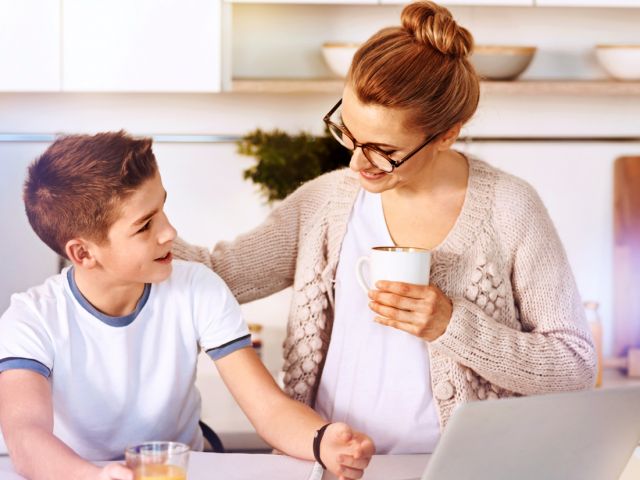 Photo of mother with son