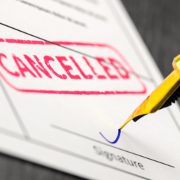 picture of a cancellation stamp on an insurance policy