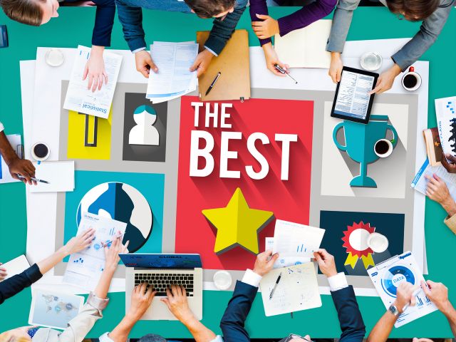 showcasing a happy work team and a best place to work