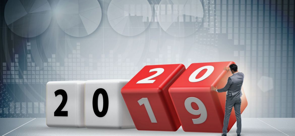 showing time moving from 2019 to 2020