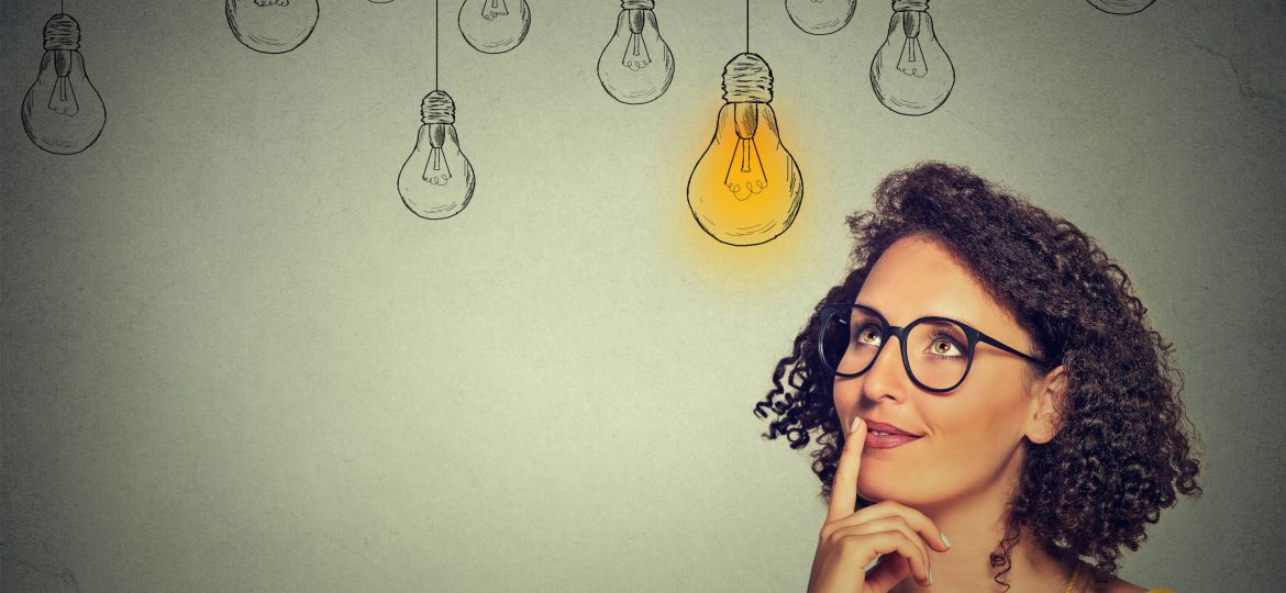 woman thinking about ideas