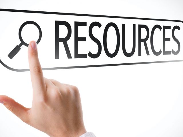 showing a search bar with resources
